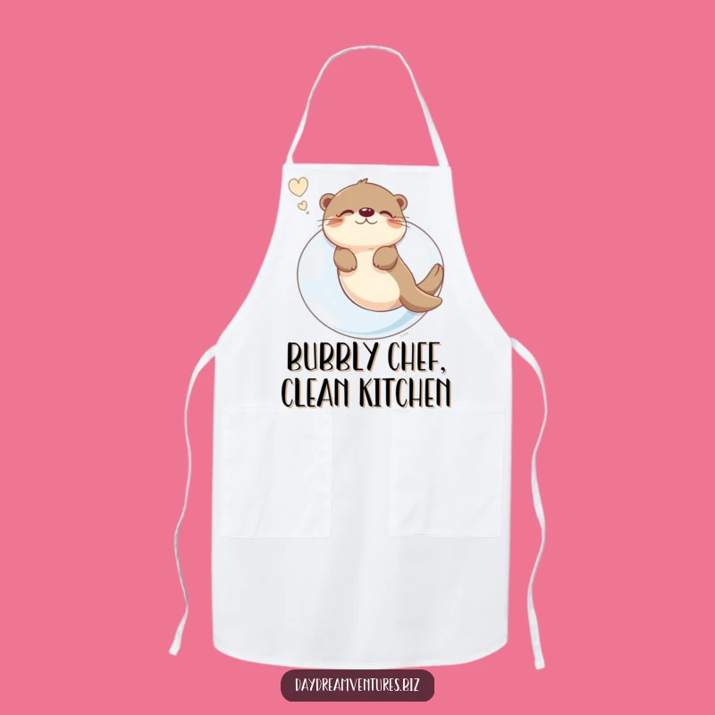 Funny Otter Bubble Dream Apron: Cook Up Laughter in the Kitchen