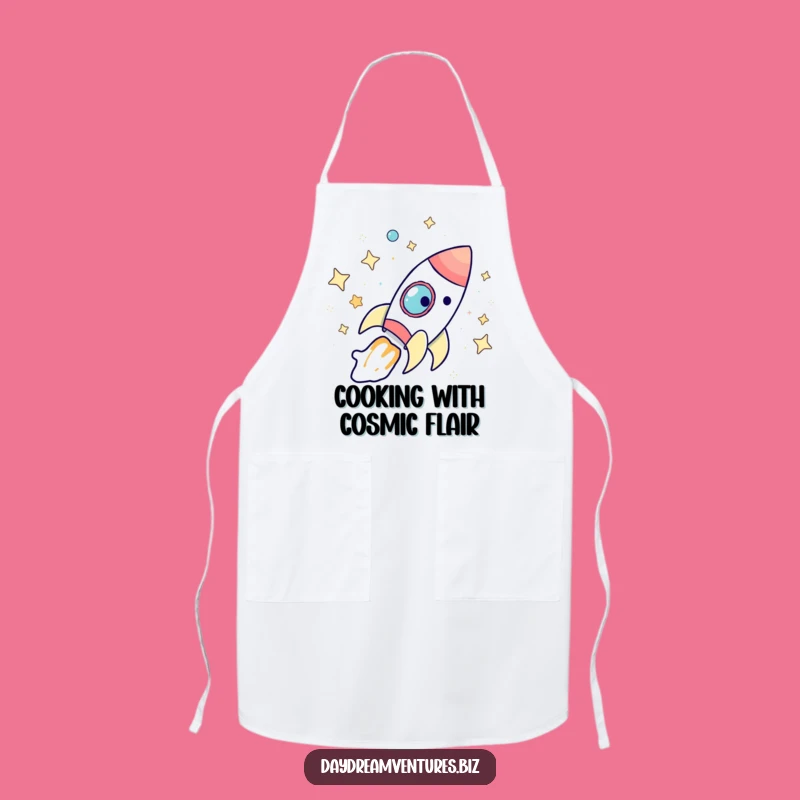 Funny Rocket Ship Kitchen Apron: Cook Up Cosmic Adventures Gift