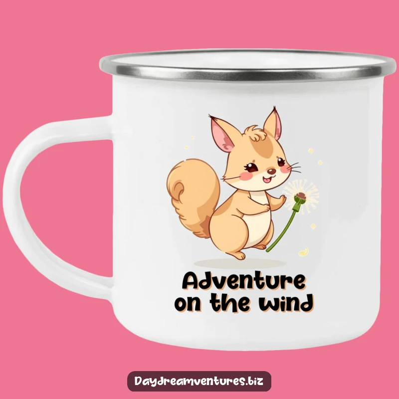 Funny Squirrel Dandelion Ride Camping Mug: Adventure Fuel for the Trail