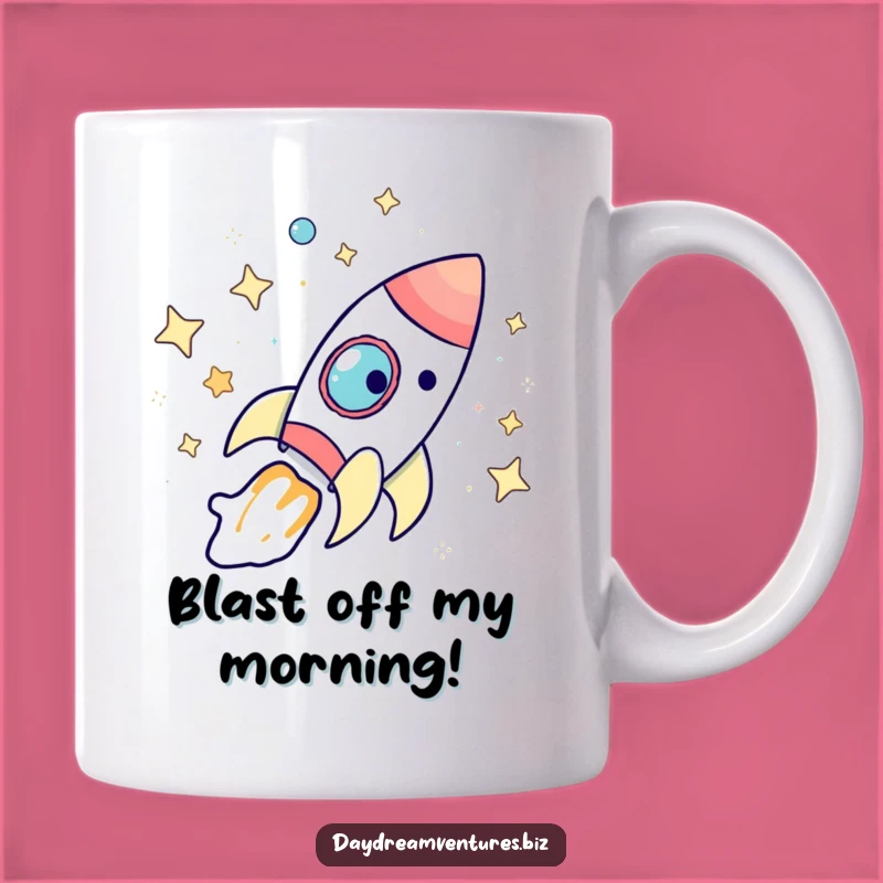 Funny Rocket Ship Stars Journey Mug: A Whimsical Adventure Gift
