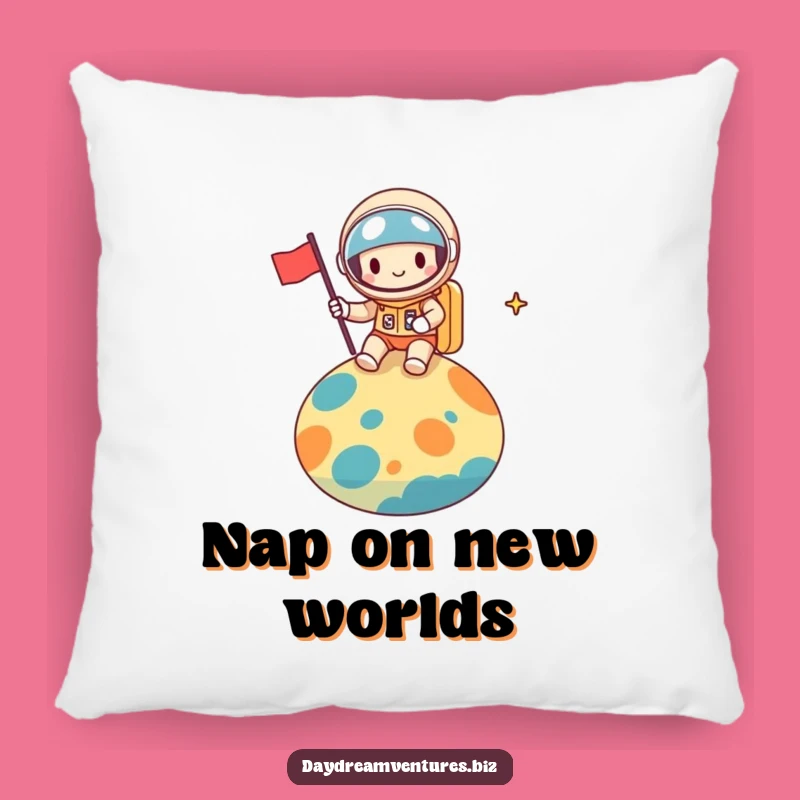 Cozy Funny Space Explorer Pillow: Dream of Planets Comfort Gift