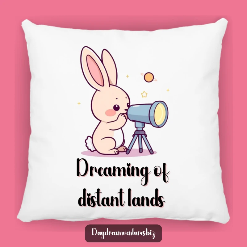 Funny Rabbit Telescope Pillow: Comfort for Your Cosmic Dreams