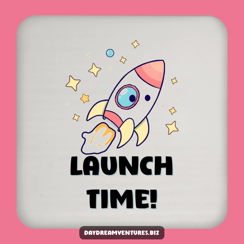 Funny Rocket Ship Coaster Set: Protect Surfaces with Style Gift