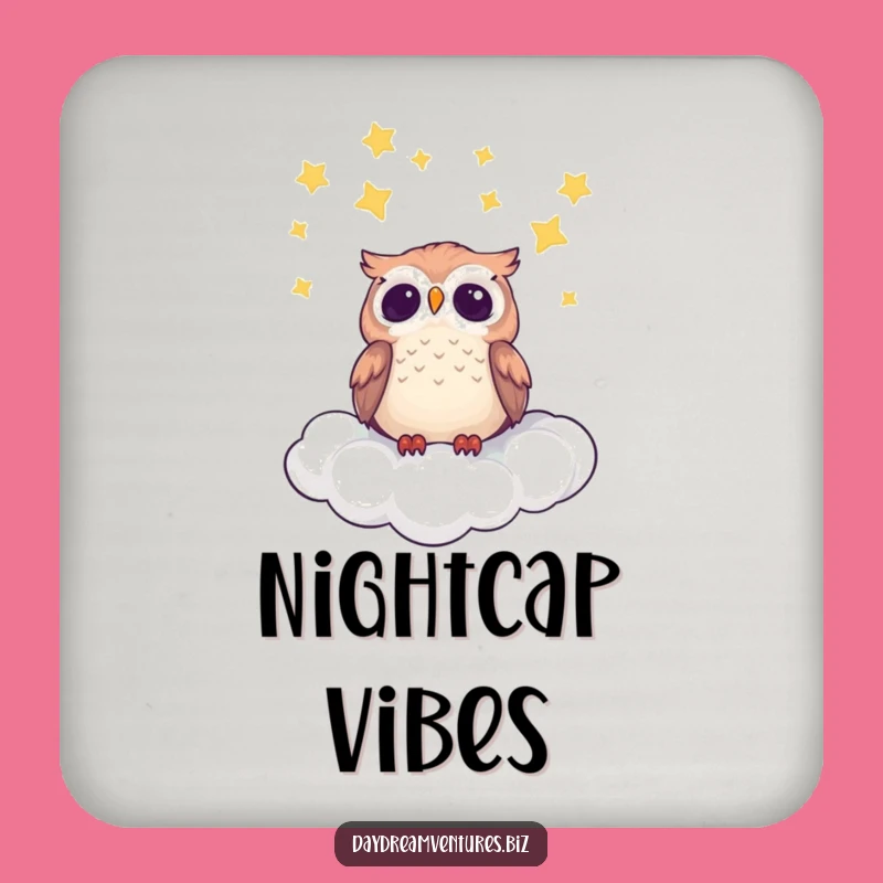 Funny Owl Coaster: Cute Star Gazer Protector, Perfect Funny Gift