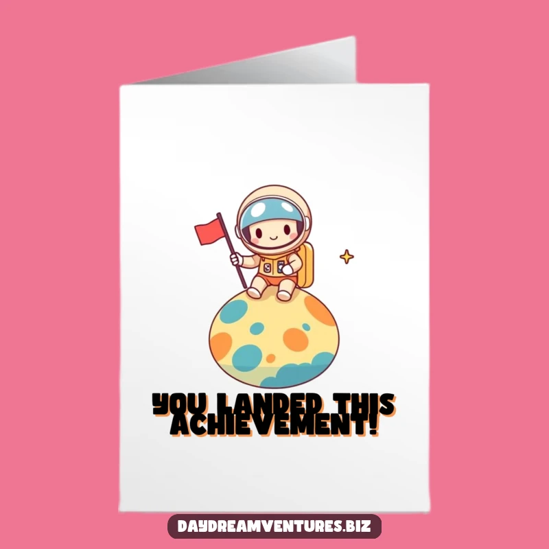 Free Printable Congrats Card: Space Explorer's Successful Planet Discovery