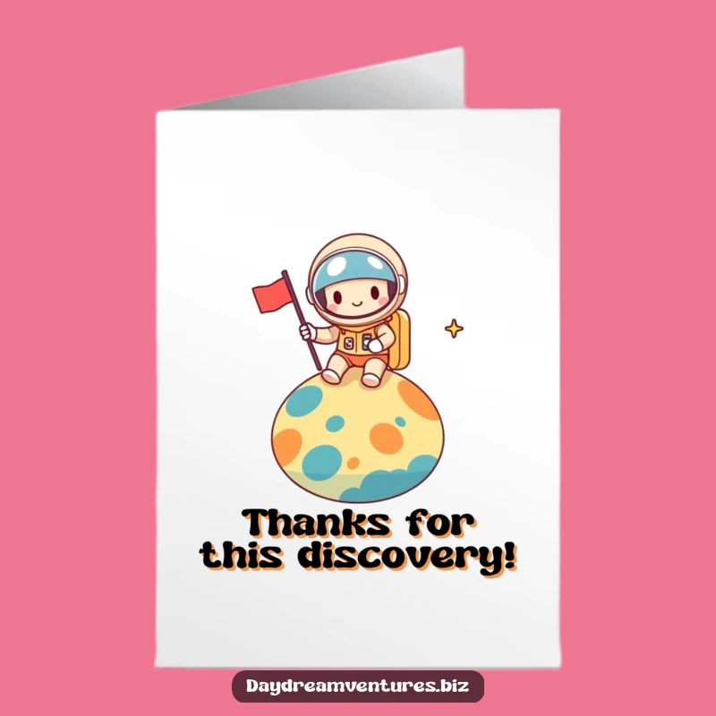 Free Printable Thank You Card: Space Explorer's Grateful Planet Arrival