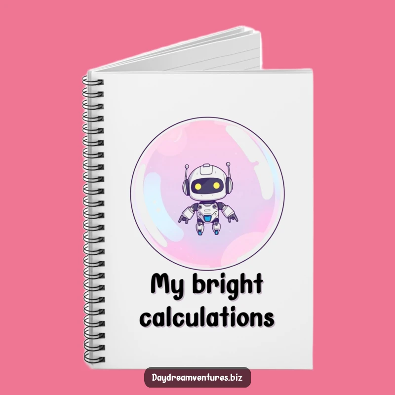 Funny Robot Notebook: Bubble Floating Tech Journal Funny Gift