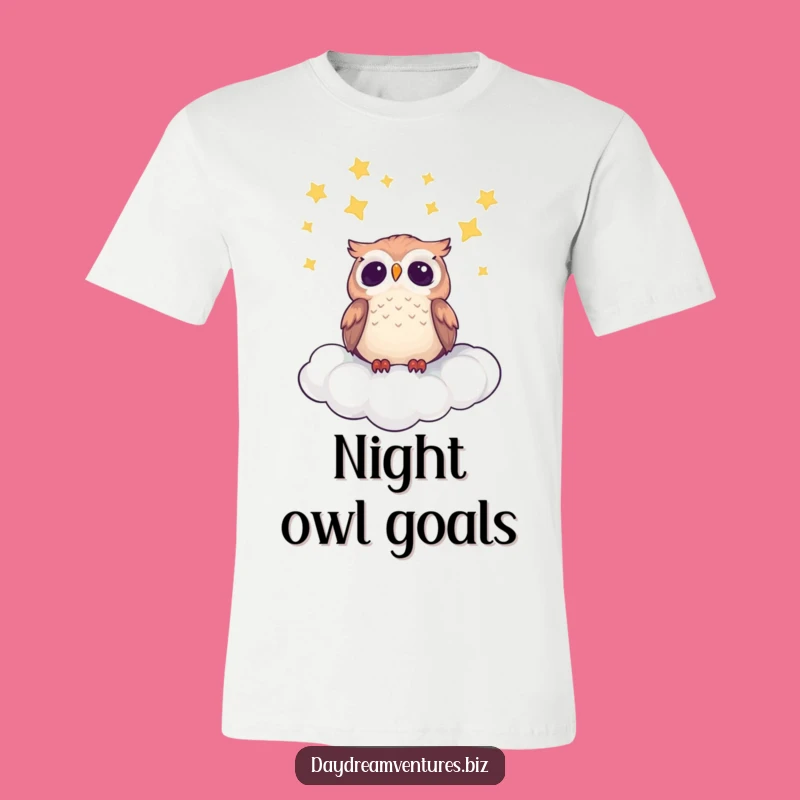 Funny Owl Star Gazer T-Shirt: Cute Cloud Dweller Tee, Ideal Funny Gift