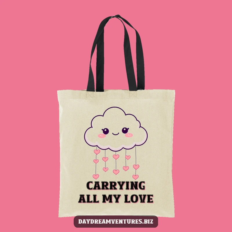 Funny Cloud Hearts Tote Bag: Carry Love Everywhere Gift